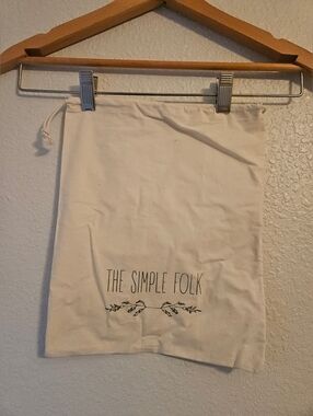 The Simple Folk Cream canvas drawstring bag